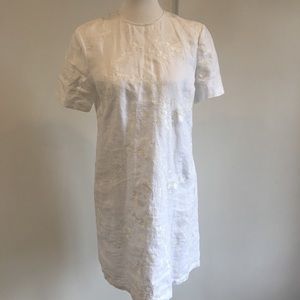 ZARA White Floral Dress